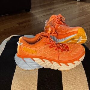 Hoka Vibrant Orange Athletic Shoes